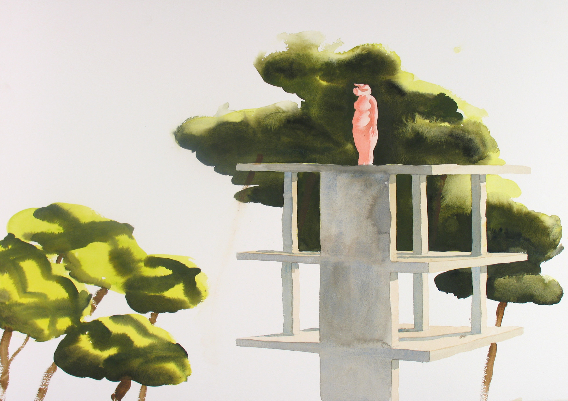 S/T, 2006, técnica mixta sobre papel, 36 x 51 cm.